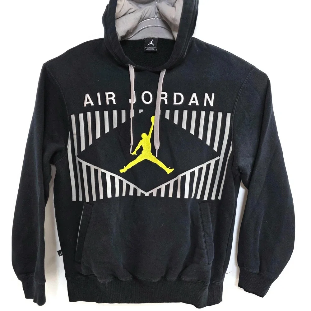 Air Jordan Hoodie Mens Medium Black Pullover Jumpman Graphic‎ Sweatshirt Nike